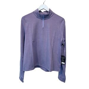Allbirds Top Wmns XSmall Quarter Zip Pullover Sweatshirt Mid Layer Run Purple